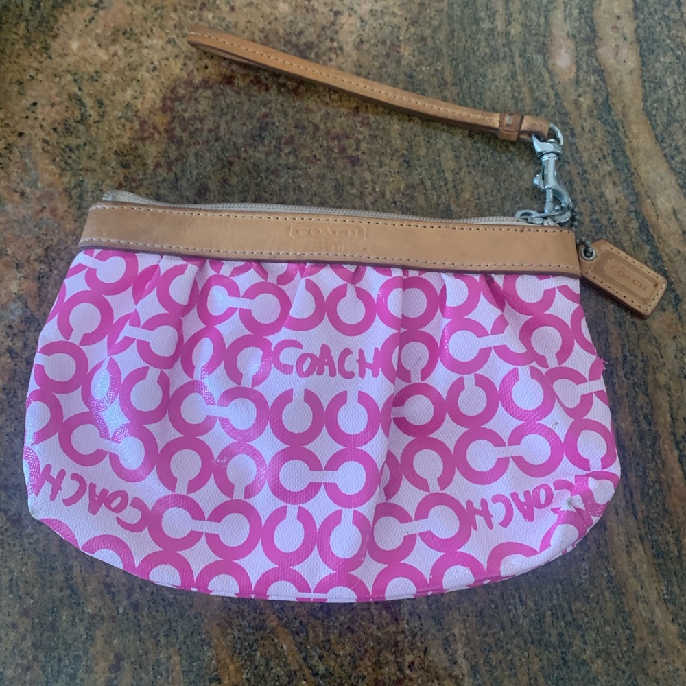 Coach Pink Wristlet